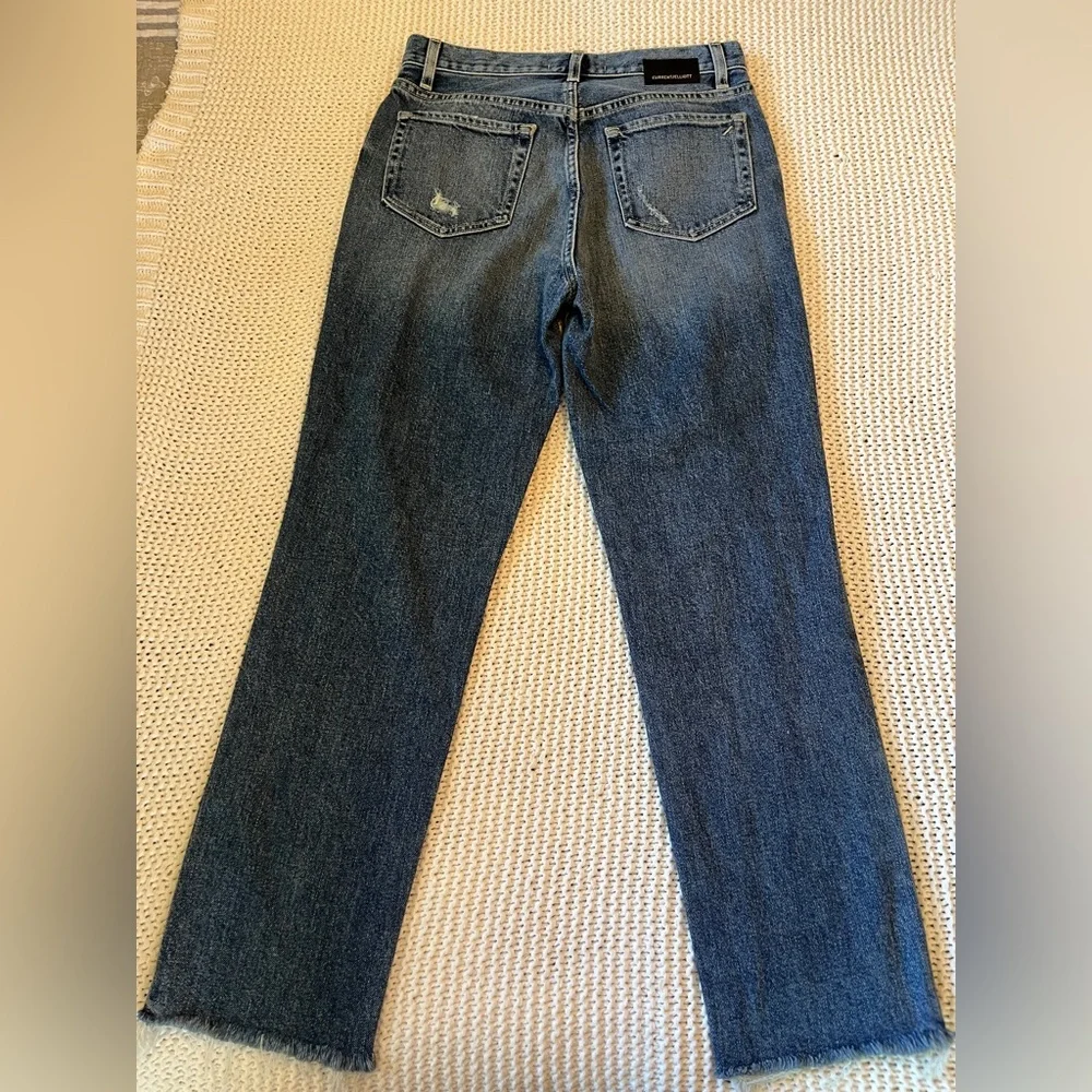 Current/Elliot Boyfriend Jeans Deconstructed Frayed Hem Size 26 Style CE1013KA1D - Picture 2 of 7